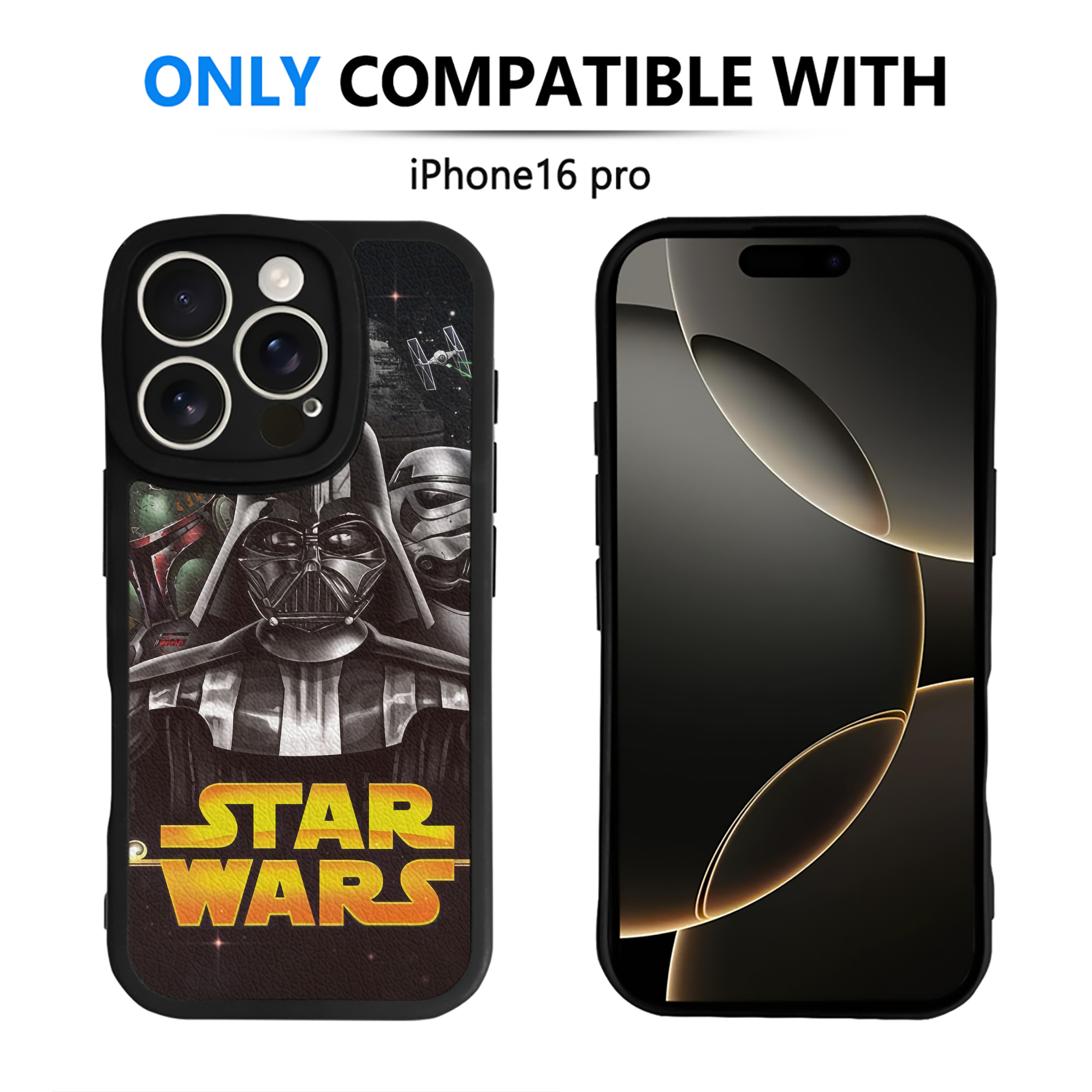 （画像用） スター・ウォーズ Star Wars 【iPhone 16シリーズ対応】シリコンスマホケース（レザー調） 材質：シリコン
